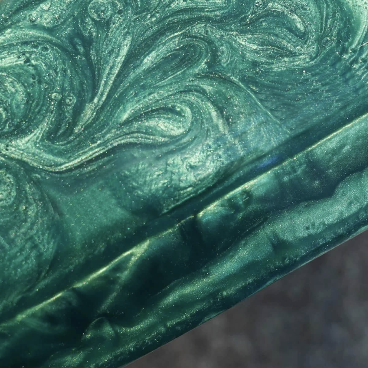Custom Black Walnut Epoxy Resin Table – Emerald Green Resin BWG-22