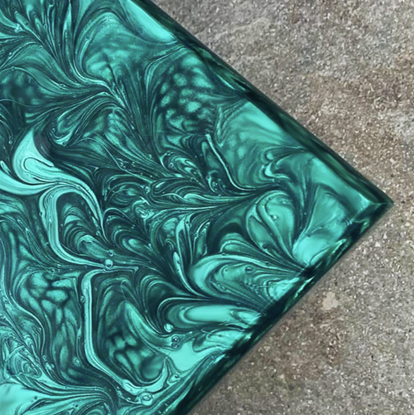 Custom Olive Wood Epoxy Resin River Table – Green Resin OG-32
