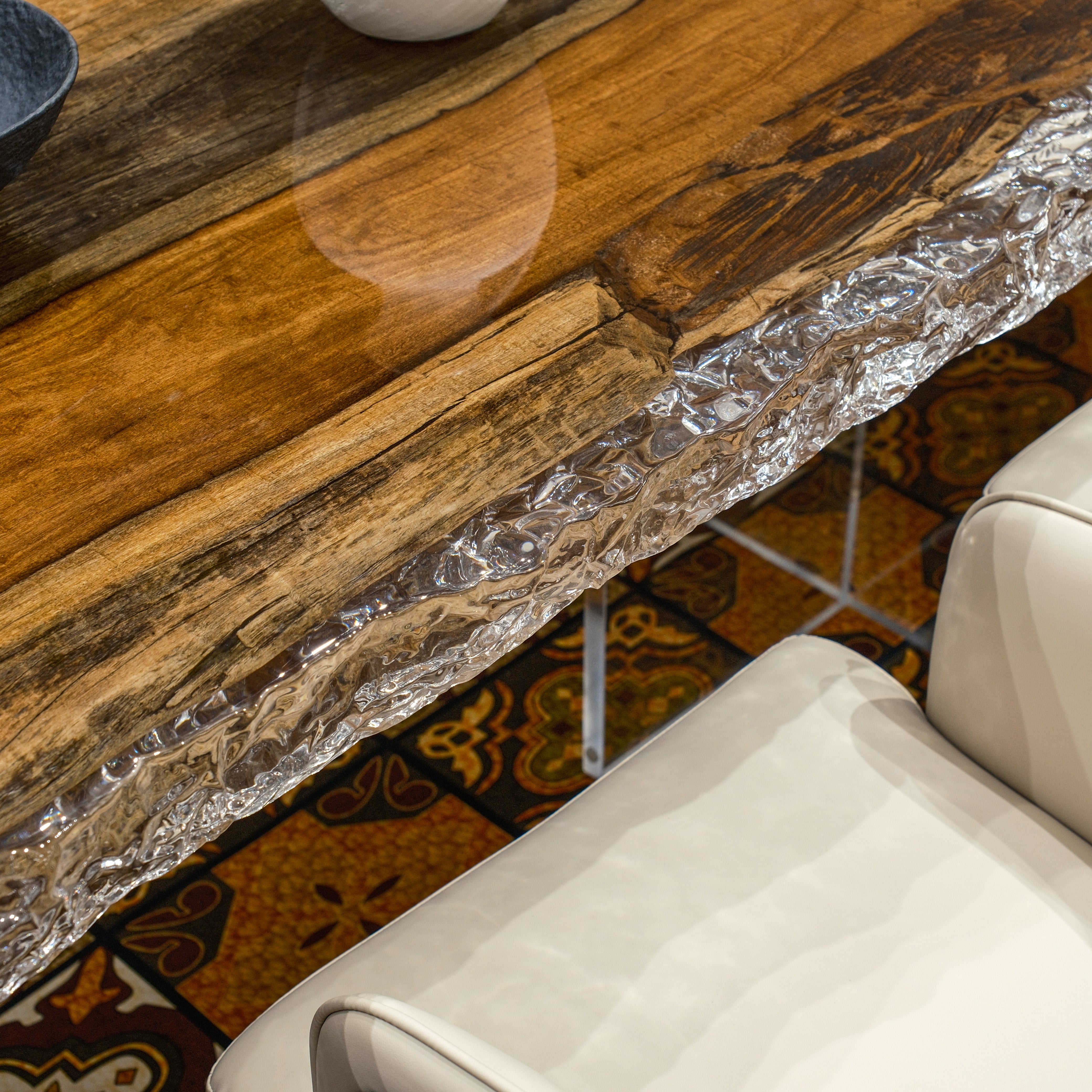 Custom Teak Wood Epoxy Resin Table – Ice Crystal Resin XYMZB8080