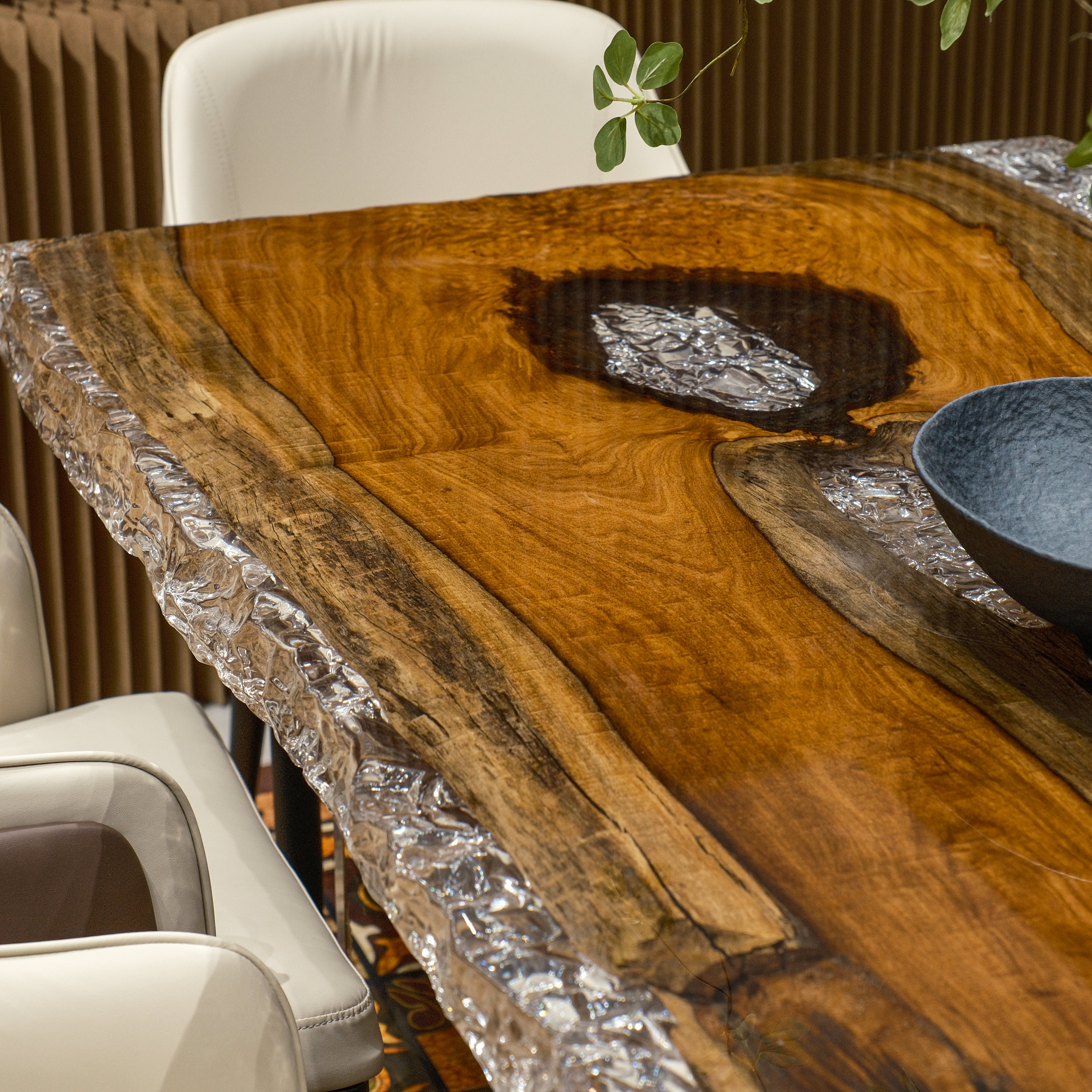 Custom Teak Wood Epoxy Resin Table – Ice Crystal Resin XYMZB8080