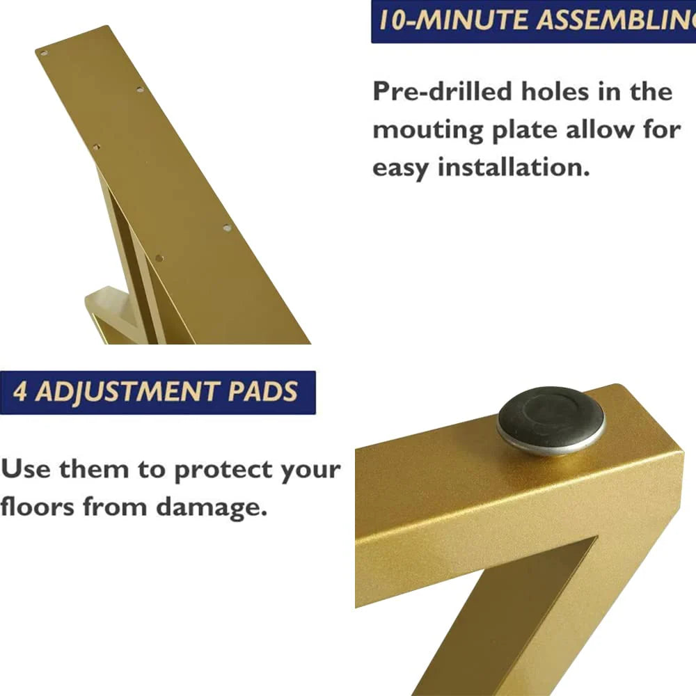 Gold Metal Table Legs – Y-Shape Modern Heavy-Duty TL-12