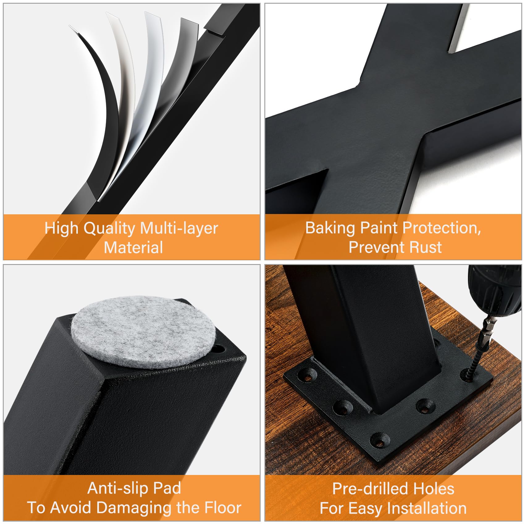 Metal Table Legs X Shape TL-10