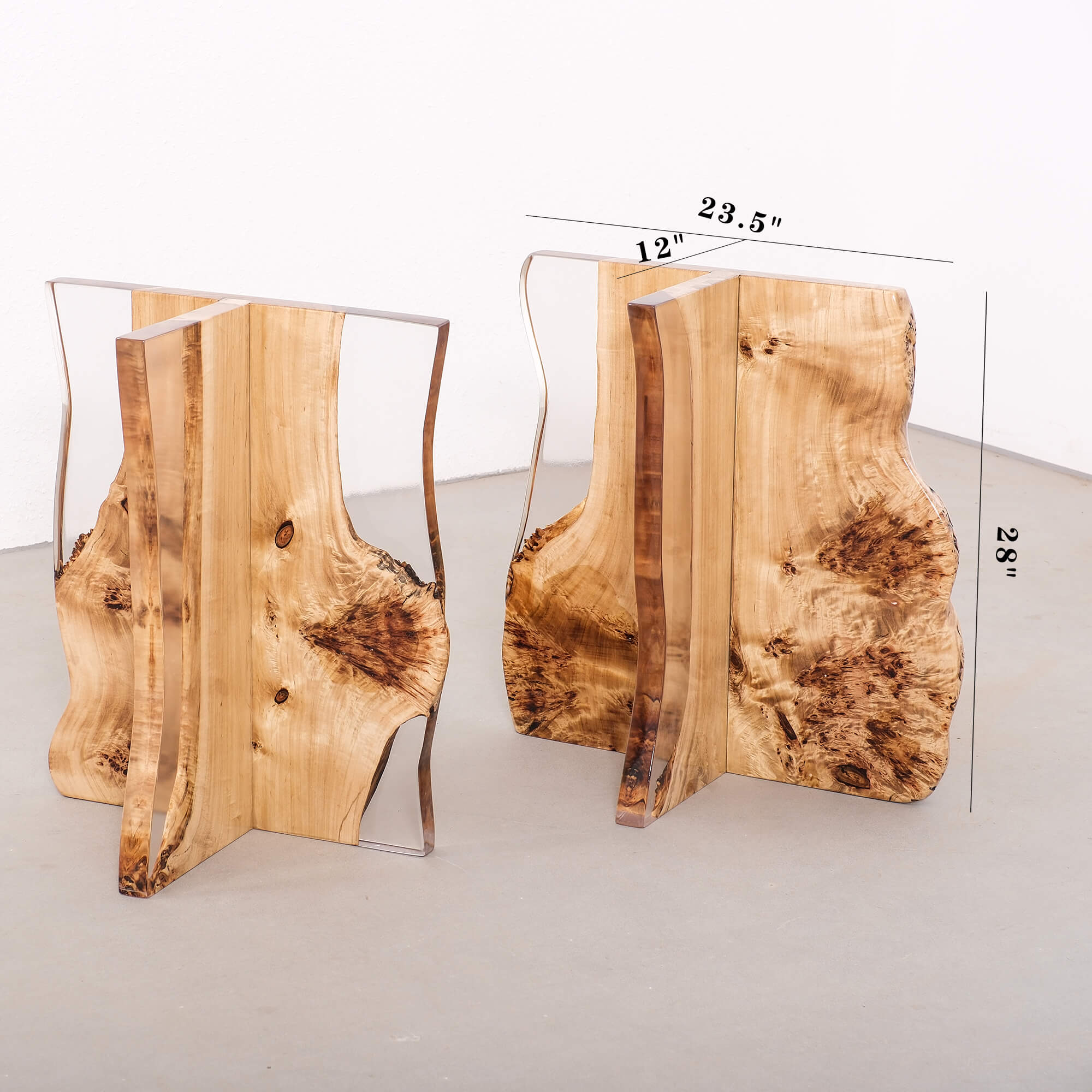 Acrylic Wood Table Legs T-Shape Modern Style WL-8