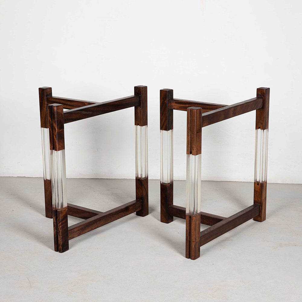 Acrylic Wood Table Legs T-Shape WL-4