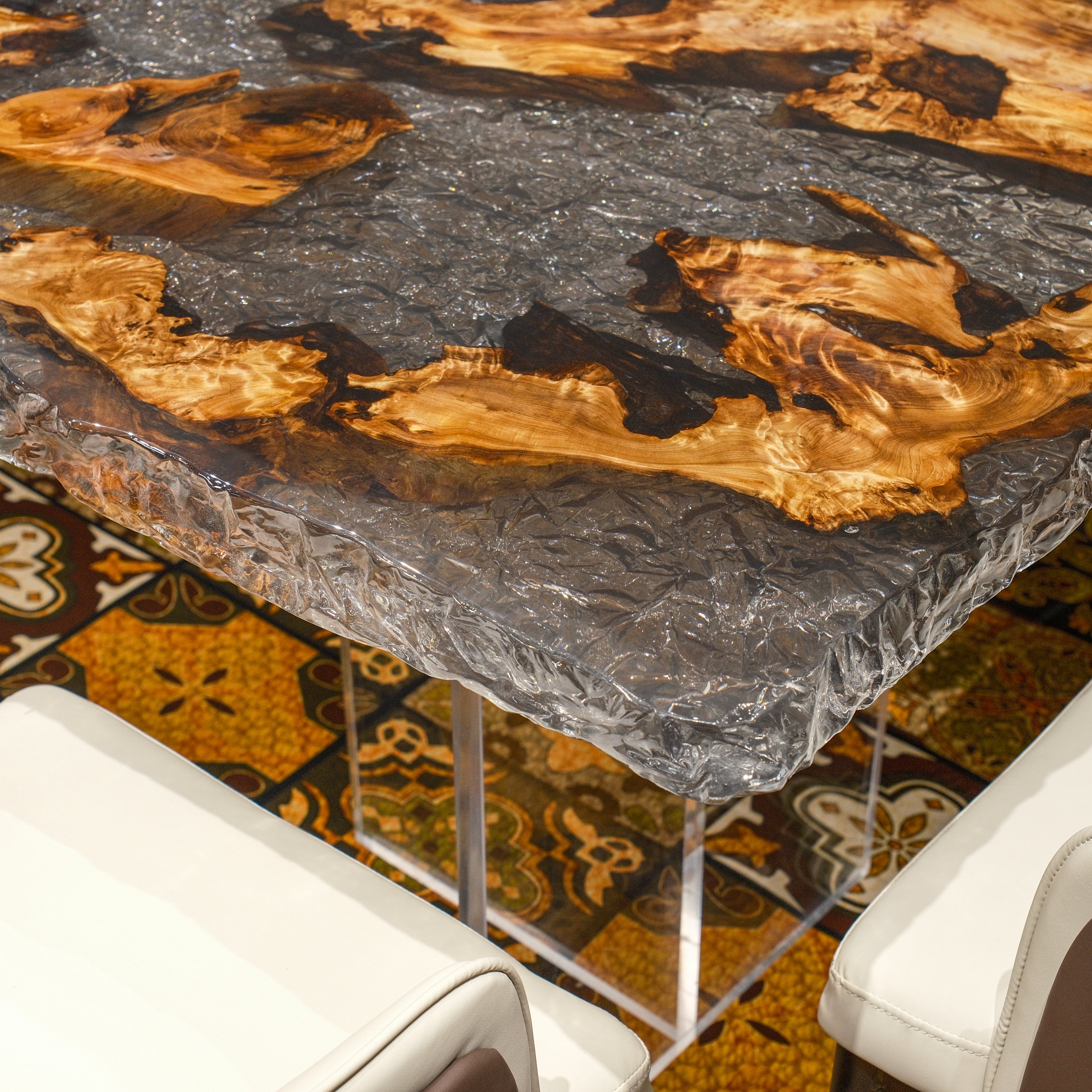 Custom Cedar Burl Epoxy Resin Table XSZB11010