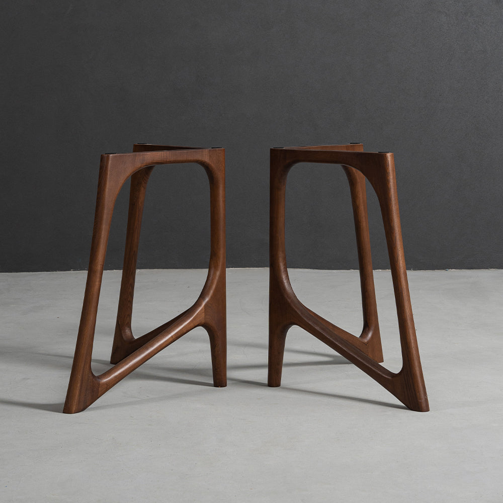 Wood Table Legs Butterfly Shape Natural Color WL-6